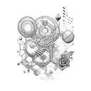 molecular makeup tattoo design idea