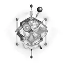 molecular makeup tattoo design idea