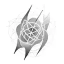 atom tattoo design idea