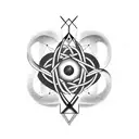 atom tattoo design idea