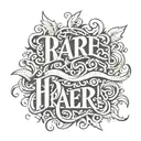 The word "RARE" in hanson font tattoo design idea