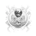 workflow that starts with Born ends with die and in between There is a script element tattoo design idea