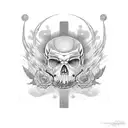 workflow that starts with Born ends with die and in between There is a script element tattoo design idea