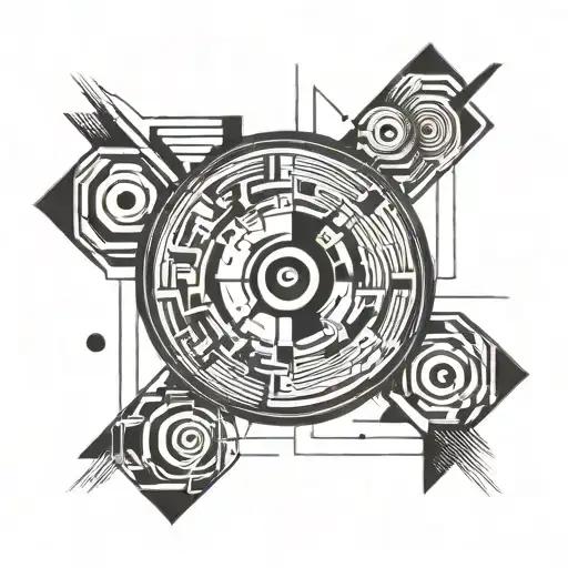 four buttons: play, pause, stop, record.  tattoo design idea