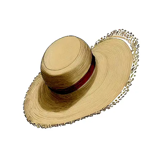 straw hat tattoo design idea
