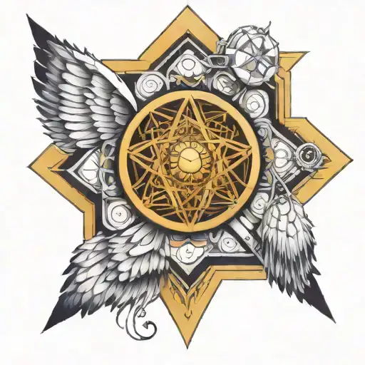 metatron sacred geometry tattoo design idea