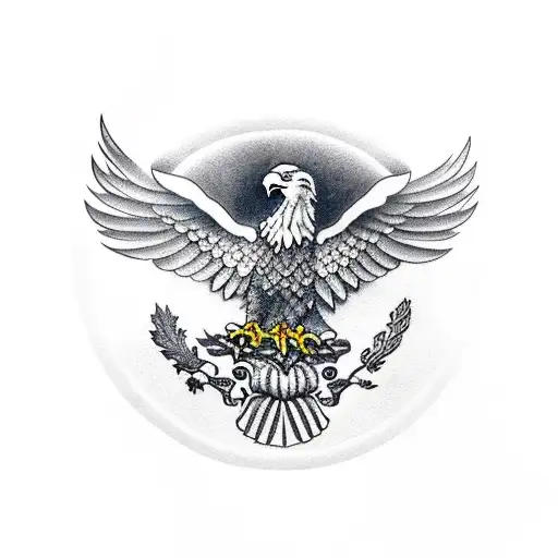 Eagle from mexico flag tattoo design idea