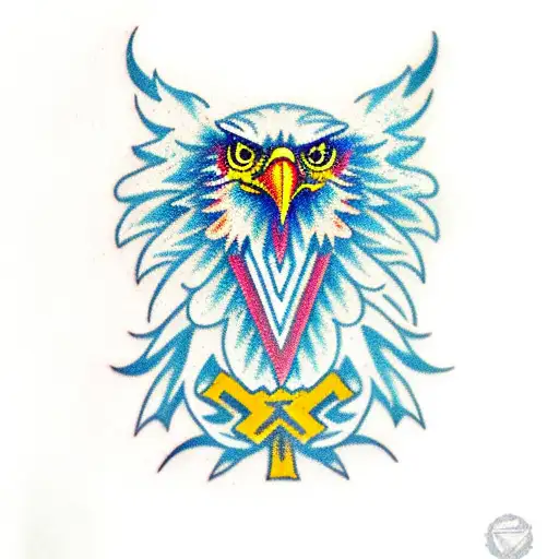Eagle from mexico flag tattoo design idea