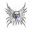 Eagle from mexico flag tattoo design idea