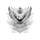 Eagle from mexico flag tattoo design idea
