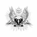 Eagle from mexico flag tattoo design idea