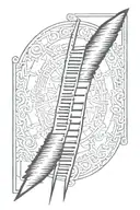 ogham word for Crawford in a calligraphy style  tattoo design idea