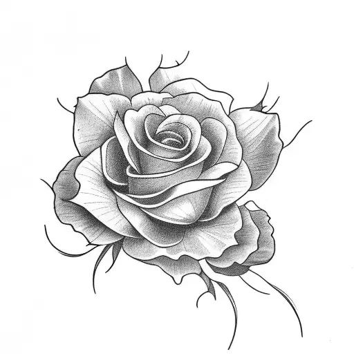 Flor enredada en la palabra Mercy tattoo design idea