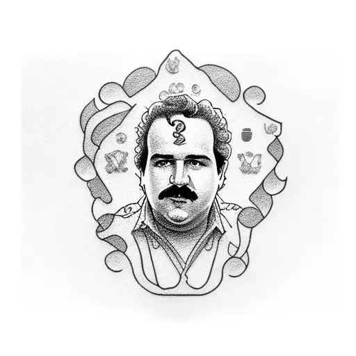 Pablo Escobar  tattoo design idea