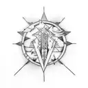 Sephiroth and the meteor tattoo design idea