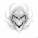 A xiphos inside of an oroboros which looks similar to phobos tattoo design idea