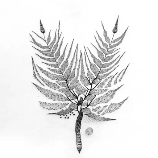 Fern Tree tattoo design idea