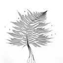 Fern Tree tattoo design idea