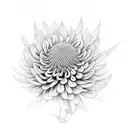 Chrysanthemum tattoo design idea