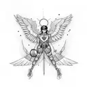 The number 12 with wings and a basketball tattoo design idea