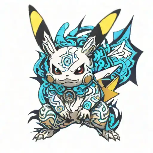 pikachu arcanin mental noctali ossatueur osselait sacha tattoo design idea