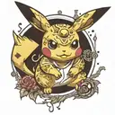 pikachu arcanin mental noctali ossatueur osselait sacha tattoo design idea