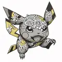 pikachu tattoo design idea