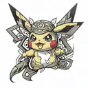 pikachu tattoo design idea