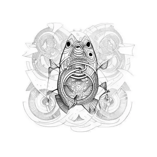 Christian fish  tattoo design idea