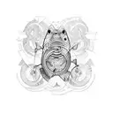 Christian fish  tattoo design idea