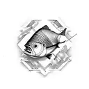 Christian fish  tattoo design idea