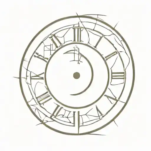 4:44 clock face tattoo design idea