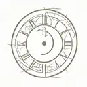 4:44 clock face tattoo design idea