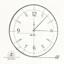 4:44 clock face tattoo design idea