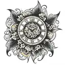 4:44 clock face tattoo design idea