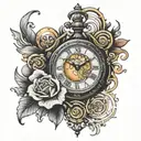 4:44 clock face tattoo design idea