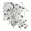 abstraction in the style of Henri Matisse tattoo design idea