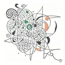 abstraction in the style of Henri Matisse tattoo design idea