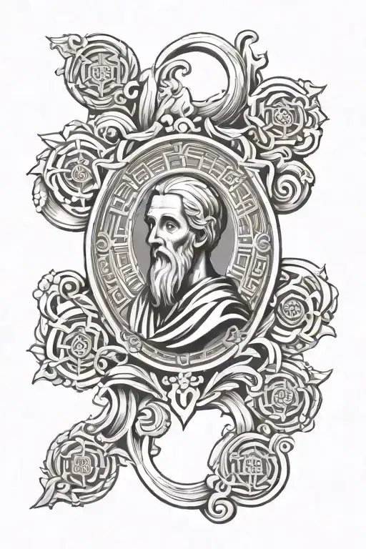 st. benedict medal tattoo design idea