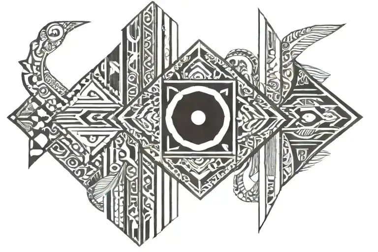  design this tattoo, you could integrate Aztec motifs like intricate patterns or symbols as a background or frame. tattoo design idea