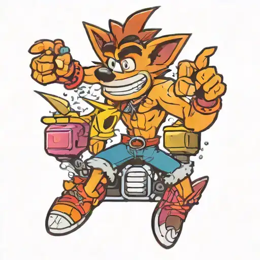 crash bandicoot tattoo design idea