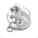 Dragon vs Dragon tattoo design idea