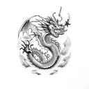 Dragon vs Dragon tattoo design idea