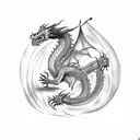 Dragon vs Dragon tattoo design idea