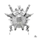 romans ancient war tattoo design idea