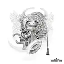 romans ancient war tattoo design idea