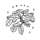 mango tree next to date tree tattoo design idea