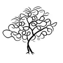 mango tree next to date tree tattoo design idea