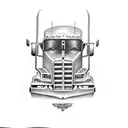 kenworth usa semi truck  tattoo design idea