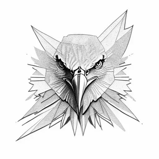 indian eagle tattoo design idea